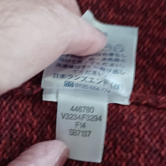 Lands End Mens XL DRIFTER Cotton Crew Neck Pullover Sweater Marled Red Cranberry - Picture 5 of 7